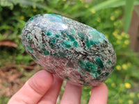 Polished Emerald Mica 'Mutokolite' Standing Free Forms x 6 From Mutoko, Zimbabwe