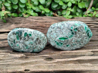 Polished Emerald Mica 'Mutokolite' Standing Free Forms x 6 From Mutoko, Zimbabwe