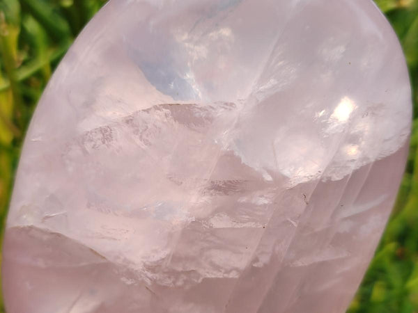 Polished Rose Quartz Standing Free Forms x 2 From Madagascar