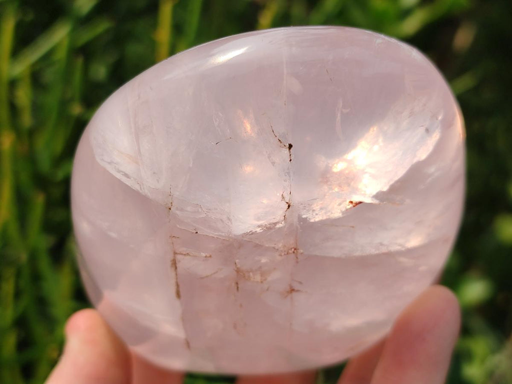 Polished Rose Quartz Standing Free Forms x 2 From Madagascar