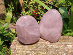 Polished Rose Quartz Standing Free Forms x 2 From Madagascar