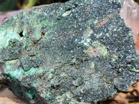 Natural Libethenite Crystals On Dolomite Matrix Specimens x 2 From Shituru, Congo