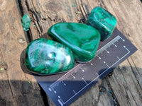 Polished Flower Banded Malachite Free Forms x 35 From Congo