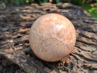Polished Peach Moonstone Spheres x 6 From Madagascar