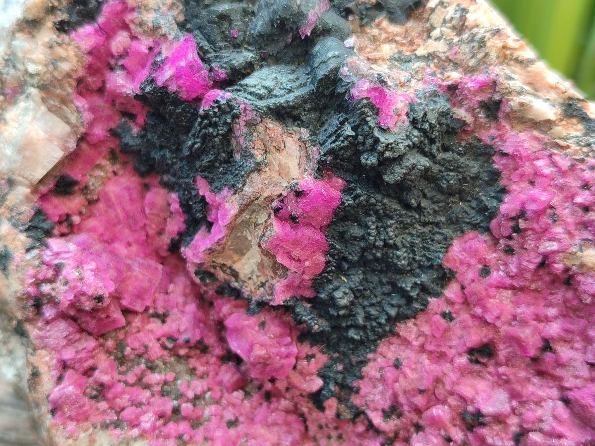 Natural Salrose Cobaltion Dolomite with Heterogenite Specimens x 2 From Kakanda, Congo