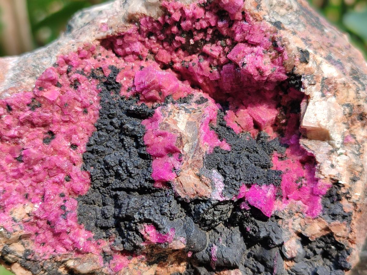 Natural Salrose Cobaltion Dolomite with Heterogenite Specimens x 2 From Kakanda, Congo