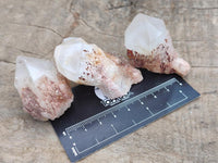 Natural Hematoid Coated Candle Quartz Crystals x 35 From Antsirabe, Madagascar