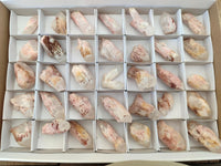 Natural Hematoid Coated Candle Quartz Crystals x 35 From Antsirabe, Madagascar