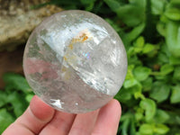 Polished Clear and Smoky Quartz Crystal Balls x 3 From Madagascar