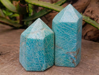 Polished Amazonite Crystals x 3 From Madagascar