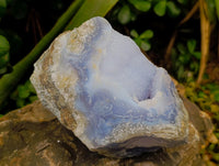 Natural Blue Lace Agate Geode Specimens x 2 From Nsanje, Malawi