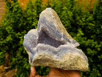 Natural Blue Lace Agate Geode Specimens x 2 From Nsanje, Malawi