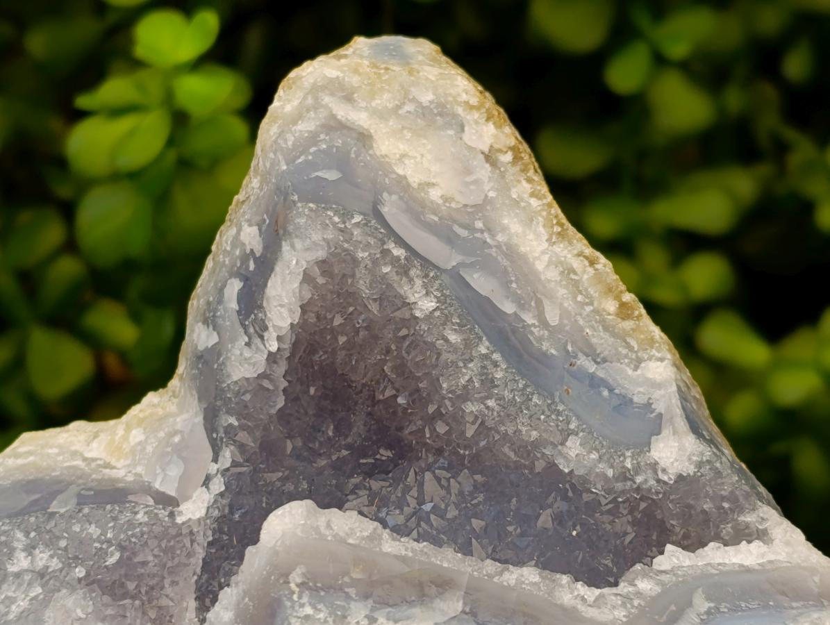 Natural Blue Lace Agate Geode Specimens x 2 From Nsanje, Malawi