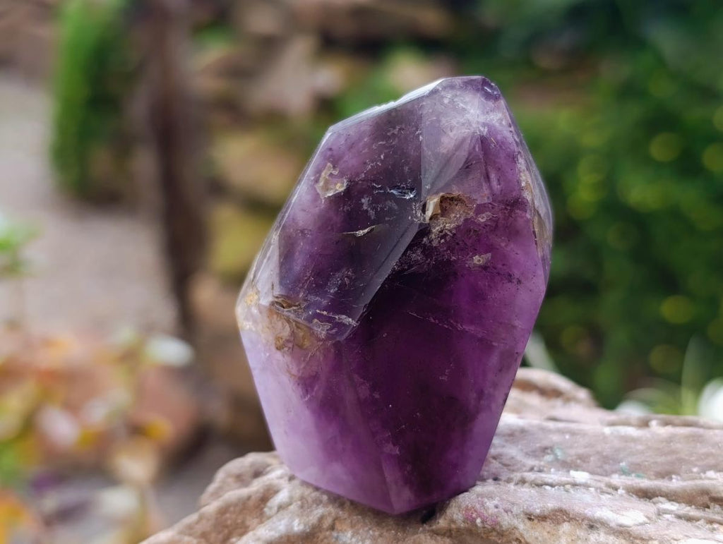 Polished Smokey Amethyst Window Crystals x 3 From Akansobe, Madagascar