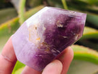 Polished Smokey Amethyst Window Crystals x 3 From Akansobe, Madagascar