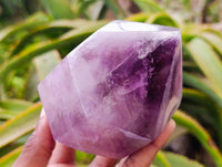 Polished Smokey Amethyst Window Crystals x 3 From Akansobe, Madagascar