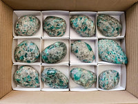 Polished Emerald Mica 'Mutokolite' Free Forms x 12 From Mutoko, Zimbabwe