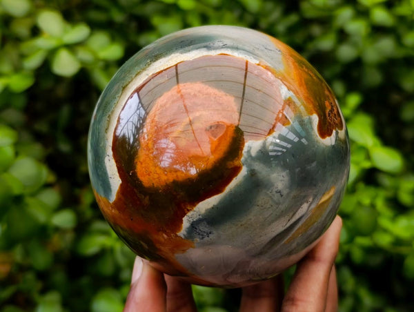 Polished Polychrome Jasper Spheres x 2 From NW Coast, Madagascar