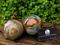 Polished Polychrome Jasper Spheres x 2 From NW Coast, Madagascar