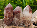 Natural Red Hematoid Quartz Crystals x 12 From Karoi, Zimbabwe