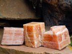 Natural Sunset Orange Calcite Specimens x 12 From Spitzkop, Namibia