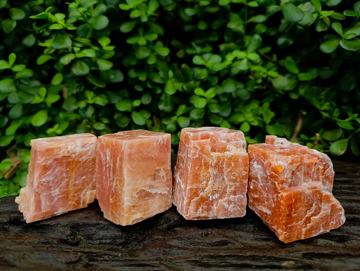 Natural Sunset Orange Calcite Specimens x 12 From Spitzkop, Namibia