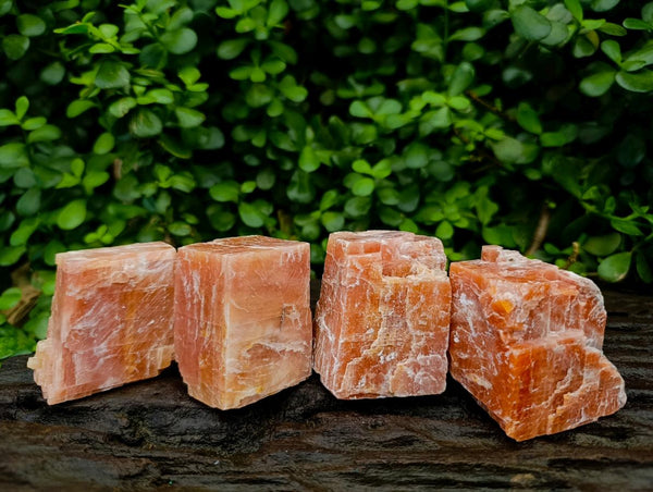 Natural Sunset Orange Calcite Specimens x 12 From Spitzkop, Namibia