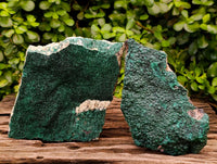 Natural Botryoidal Malachite Specimens x 2 From Congo