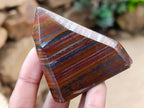 Polished Banded Tiger Iron Crystal Shape x 6 From South Africa