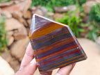 Polished Banded Tiger Iron Crystal Shape x 6 From South Africa