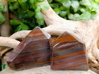 Polished Banded Tiger Iron Crystal Shape x 6 From South Africa