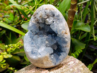 Polished Blue Celestite Egg x 1 From Sakoany, Madagascar