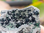 Natural Libethenite Crystals On Dolomite Matrix Specimens x 6 From Shituru, Congo