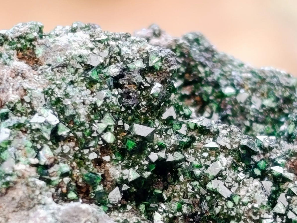 Natural Libethenite Crystals On Dolomite Matrix Specimens x 6 From Shituru, Congo