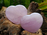 Polished Rose Quartz Hearts x 12 From Madagascar