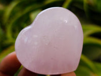 Polished Rose Quartz Hearts x 12 From Madagascar