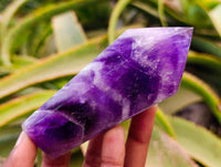 Polished Chevron Amethyst Crystals x 6 From Zambia