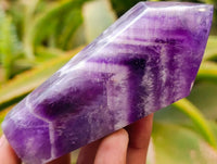 Polished Chevron Amethyst Crystals x 6 From Zambia