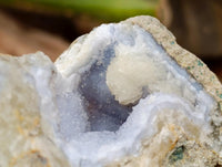 Natural Blue Lace Agate Geode Specimens x 12 From Nsanje, Malawi