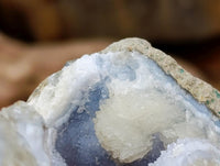 Natural Blue Lace Agate Geode Specimens x 12 From Nsanje, Malawi