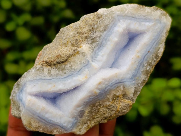 Natural Blue Lace Agate Geode Specimens x 12 From Nsanje, Malawi