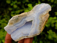 Natural Blue Lace Agate Geode Specimens x 12 From Nsanje, Malawi