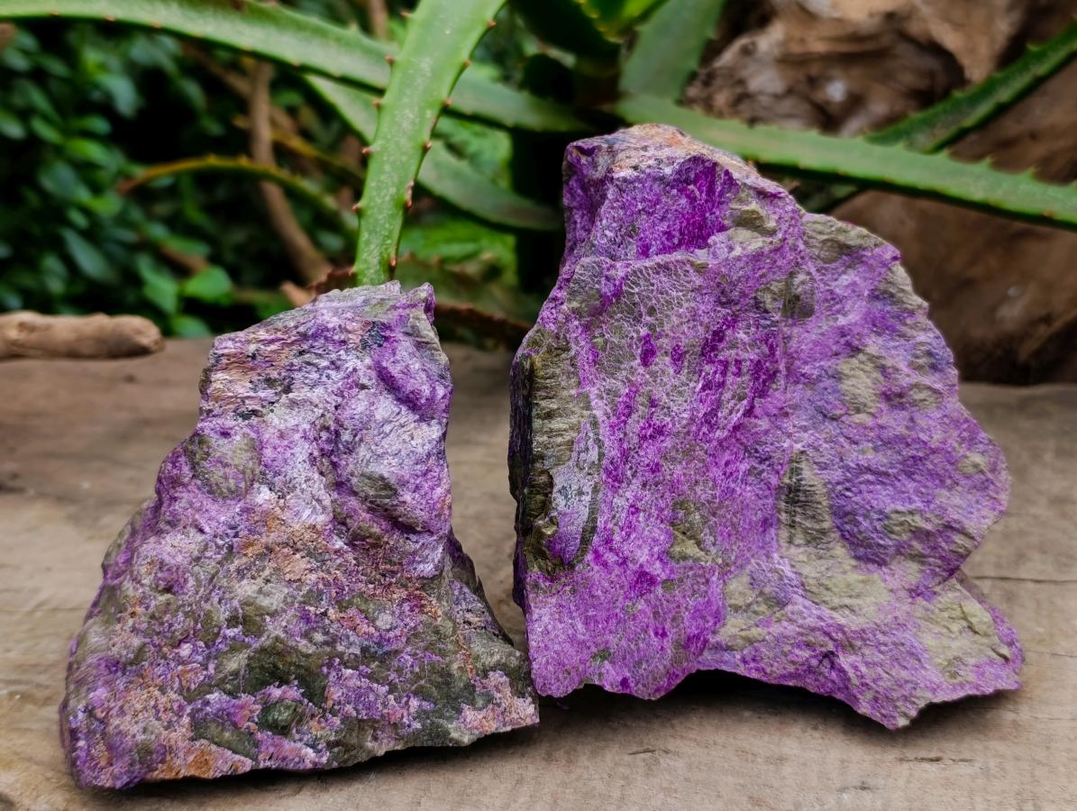 Natural Stichtite Cobbed Specimens x 4 From Barberton, South Africa
