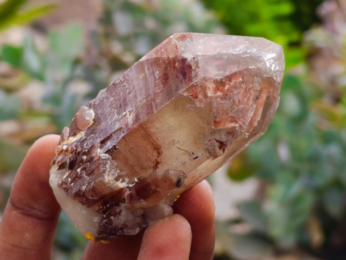 Natural Red Hematoid Quartz Crystal Clusters x 6 From Karoi, Zimbabwe