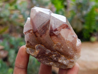 Natural Red Hematoid Quartz Crystal Clusters x 6 From Karoi, Zimbabwe