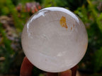 Polished Clear Rock Crystal Balls x 2 From Amoron’i Mania Madagascar