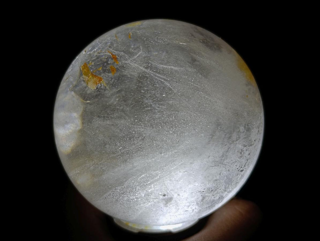 Polished Clear Rock Crystal Balls x 2 From Amoron’i Mania Madagascar