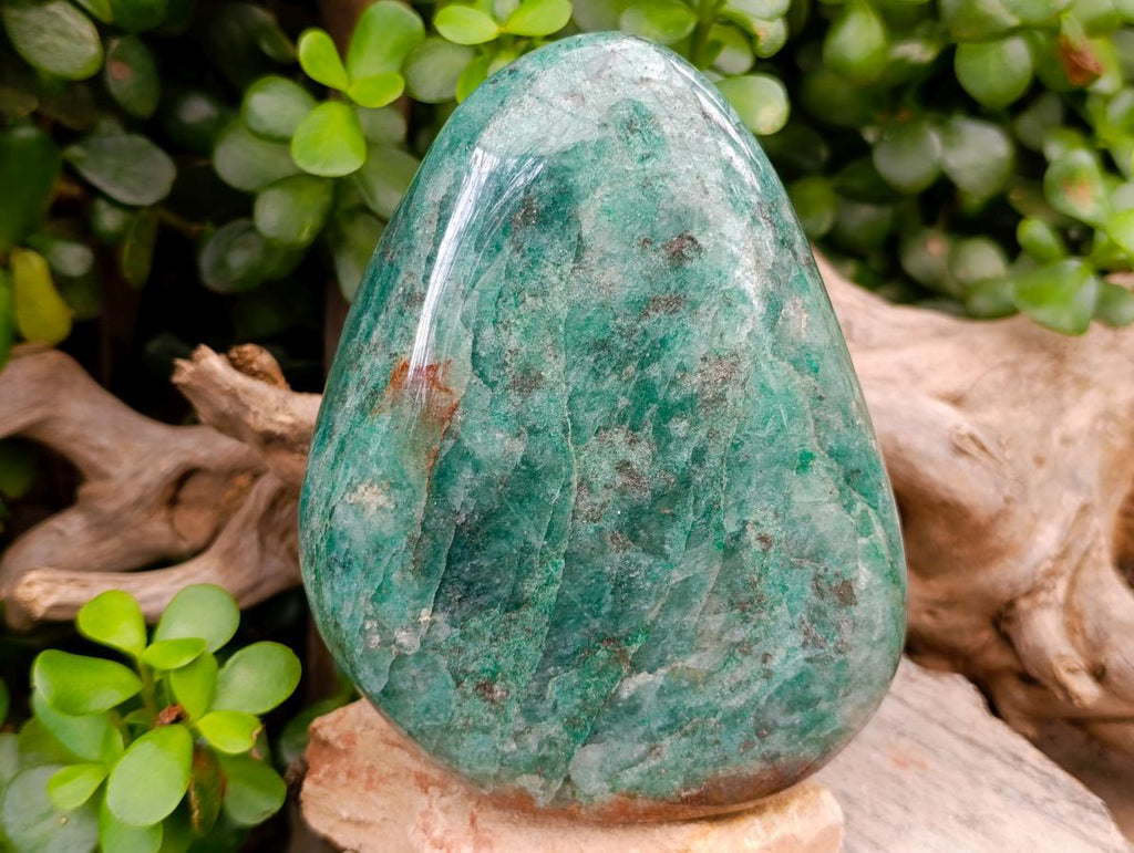 Polished Fuchsite Quartz Standing Free Forms x 2 From Andakatany, Madagascar