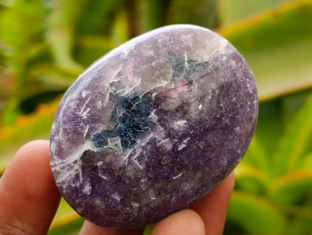 Polished Lepidolite Galets x 20 From Ambatondrazaka, Madagascar