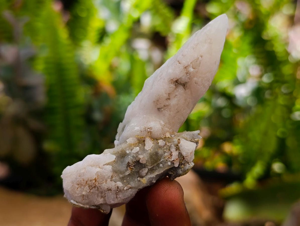 Natural Drusy Quartz Coated Spearhead Calcite Specimens x 35 From Albert's Mountain, Lesotho